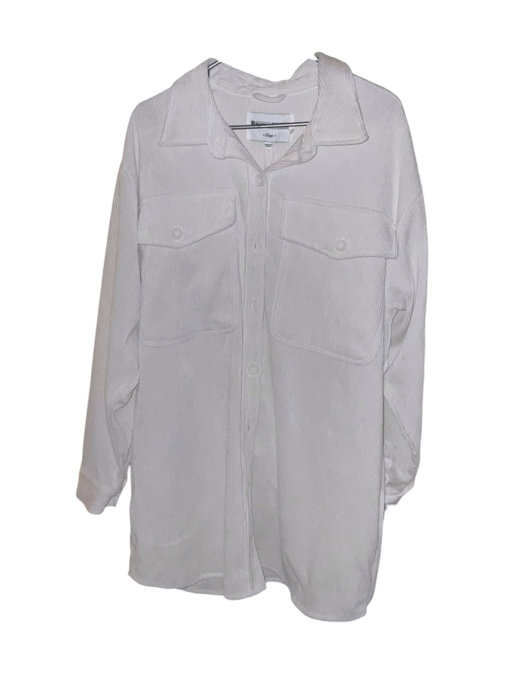 Oversized Corduroy Cream Shirt